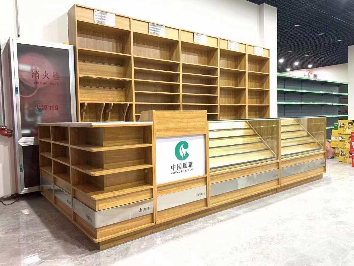 大连市烟酒柜阁楼平台货架 - 方案